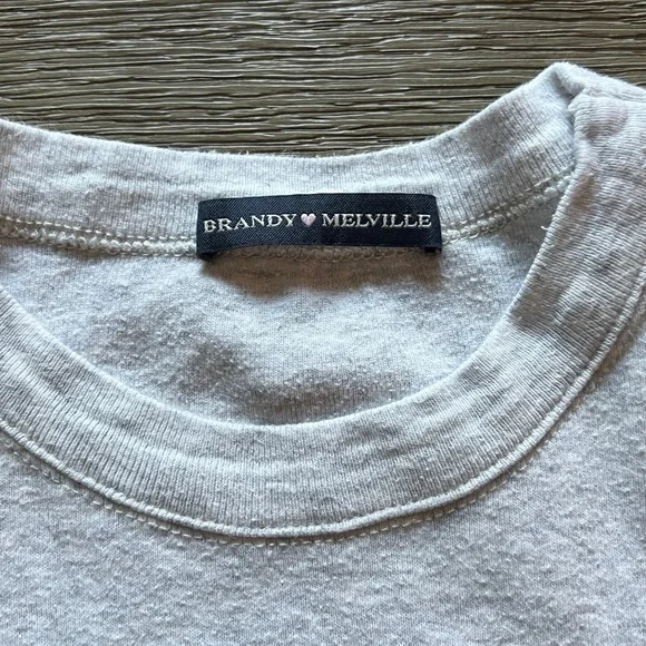 Brandy Melville basic tee. Please see photos for measurements. Gray. - Picture 2 of 4